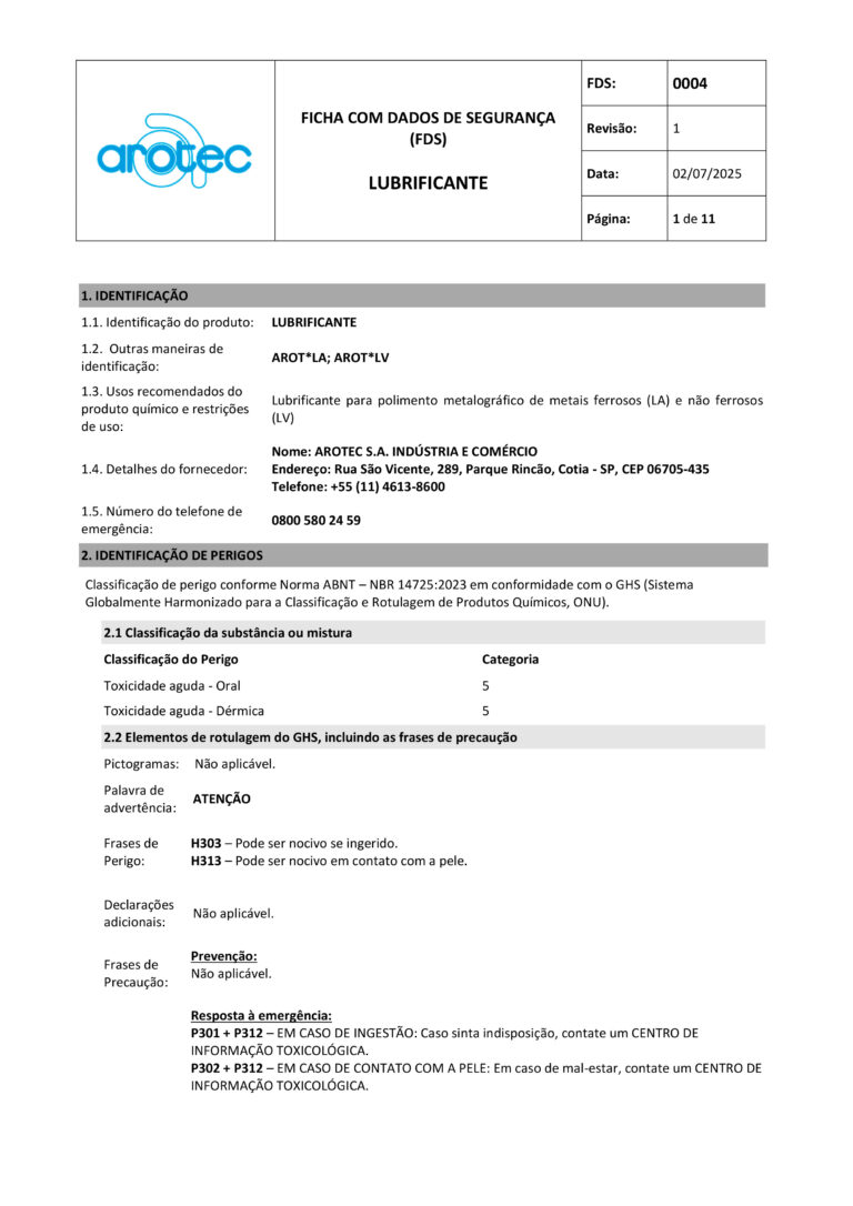 LUBRIFICANTE - FDS - 0004-1